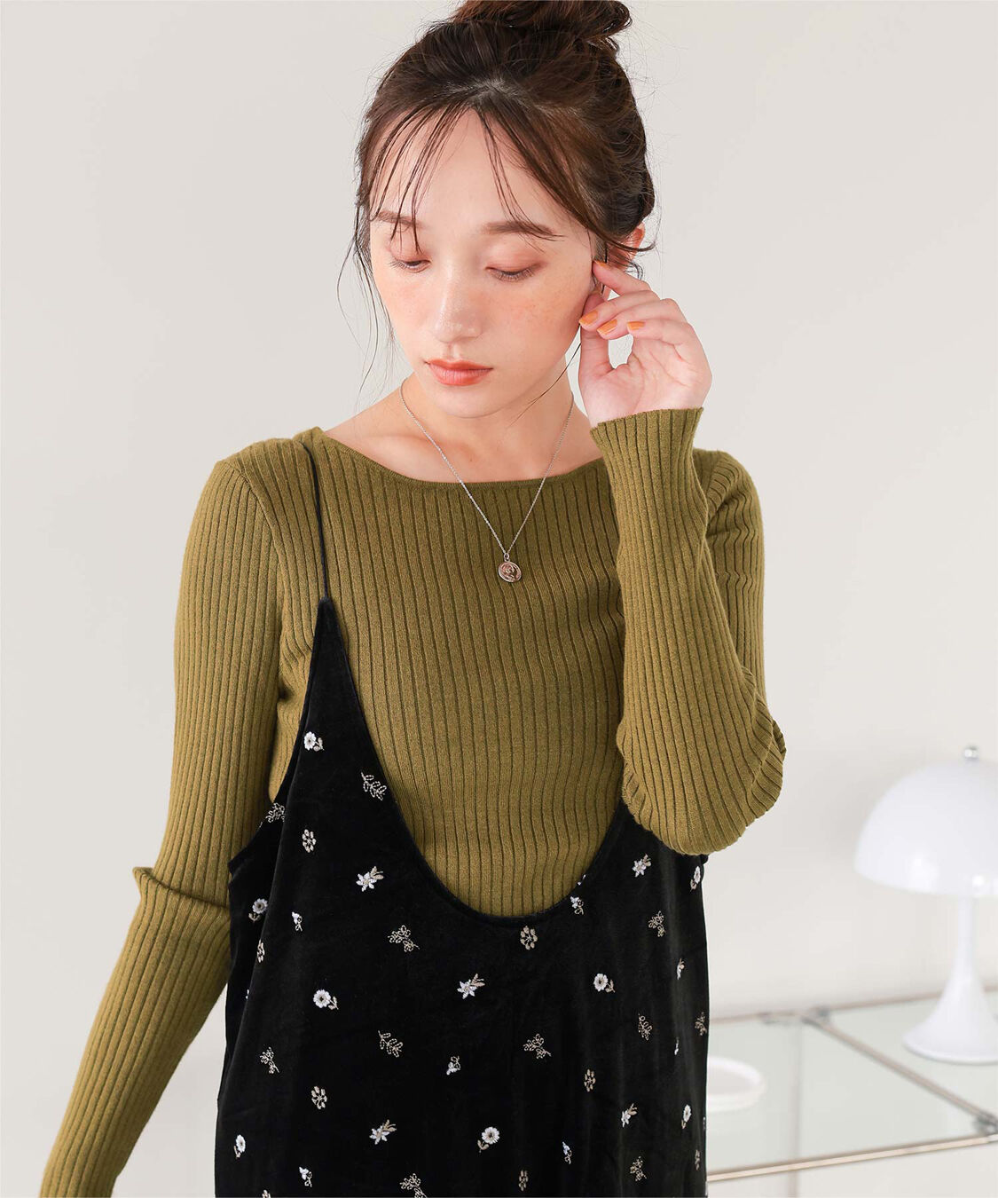 titivate「ボートネックリブ編みニット」|ニット・セーター|