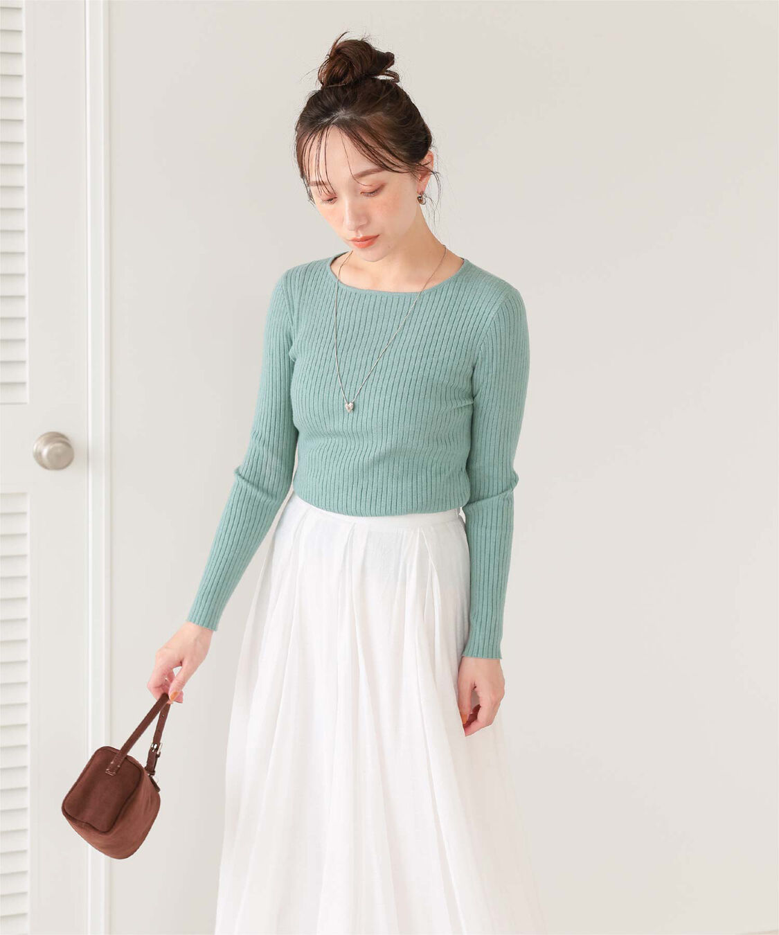 titivate「ボートネックリブ編みニット」|ニット・セーター|