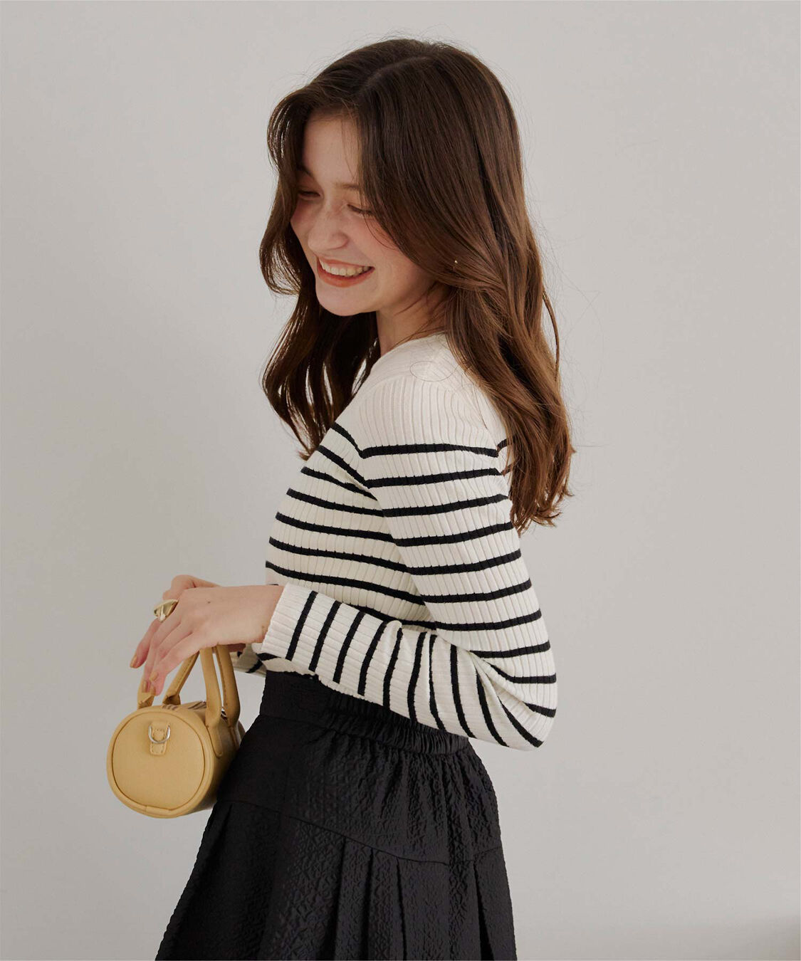 titivate「ボートネックリブ編みニット」|ニット・セーター|