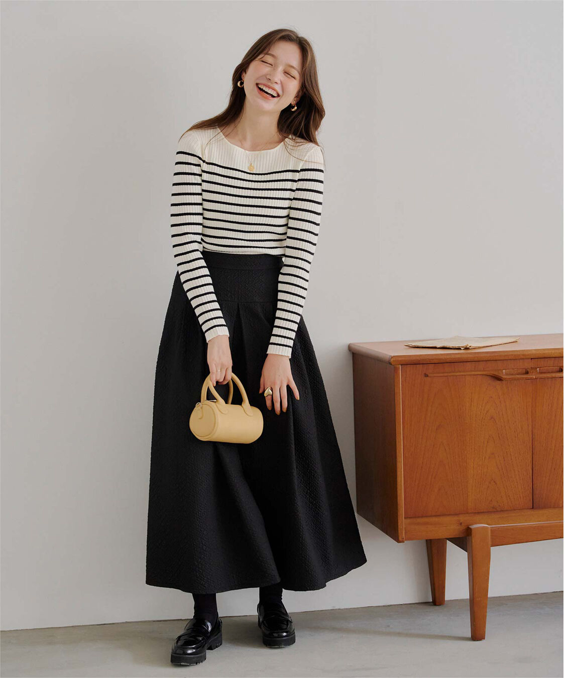 titivate「ボートネックリブ編みニット」|ニット・セーター|