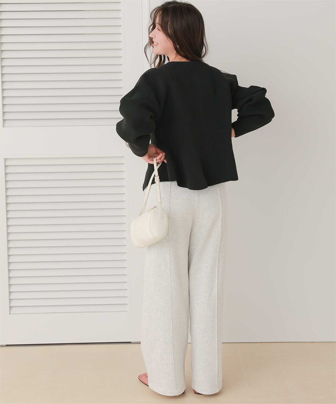 titivate「ペプラムデザインニットカーディガン」|ニット・セーター|