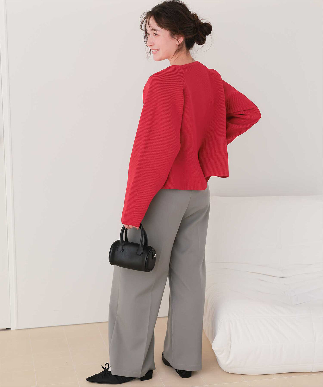 titivate「ペプラムデザインニットカーディガン」|ニット・セーター|