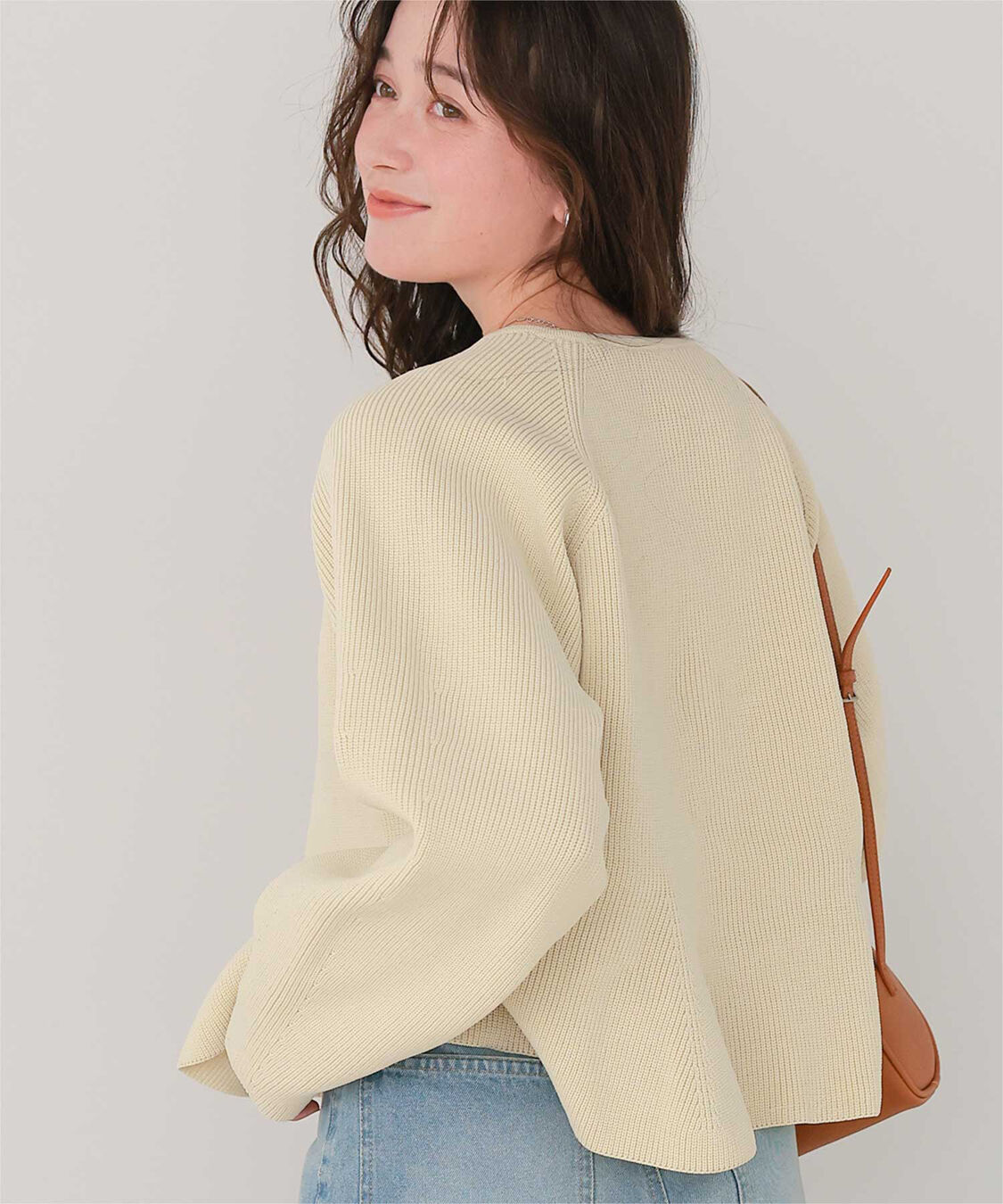 titivate「ペプラムデザインニットカーディガン」|ニット・セーター|