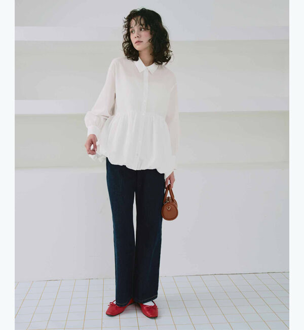 titivate「襟付ヘムバルーンシャツ」|シャツ・ブラウス|