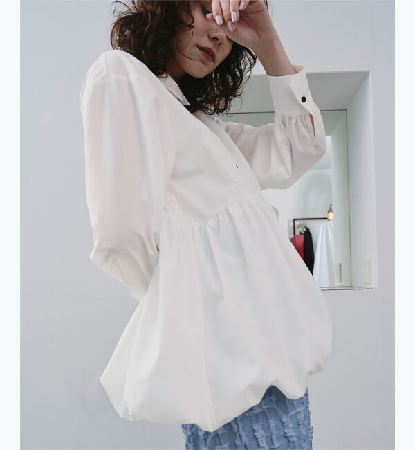 titivate「襟付ヘムバルーンシャツ」|シャツ・ブラウス|