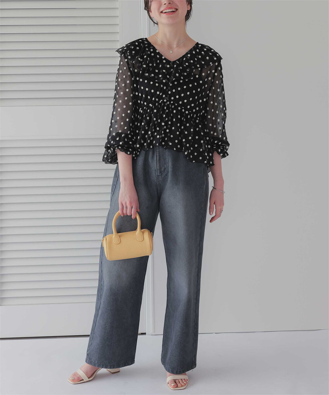 titivate「フラワー刺繍フリルブラウス」|シャツ・ブラウス|