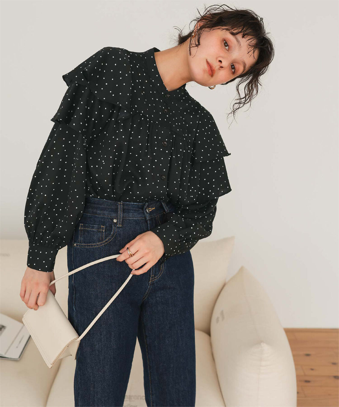 titivate「スリーブフレアデザインギャザーブラウス」|シャツ・ブラウス|