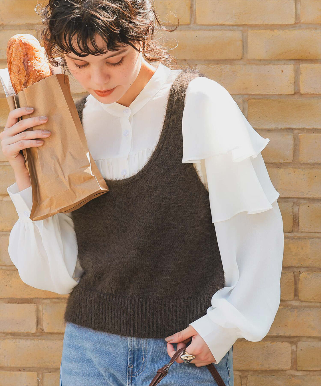 titivate「スリーブフレアデザインギャザーブラウス」|シャツ・ブラウス|