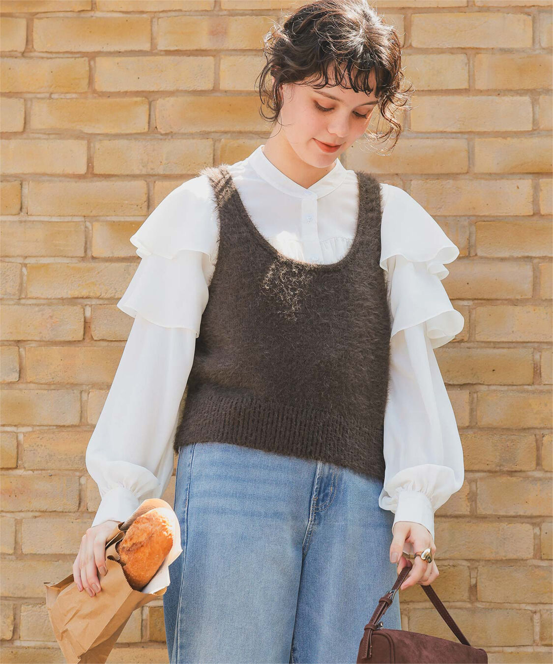 titivate「スリーブフレアデザインギャザーブラウス」|シャツ・ブラウス|