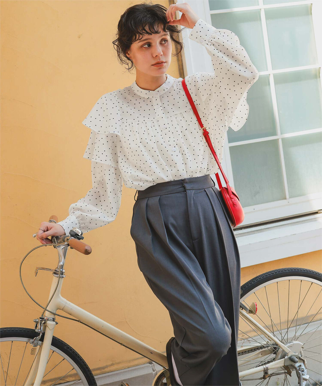 titivate「スリーブフレアデザインギャザーブラウス」|シャツ・ブラウス|