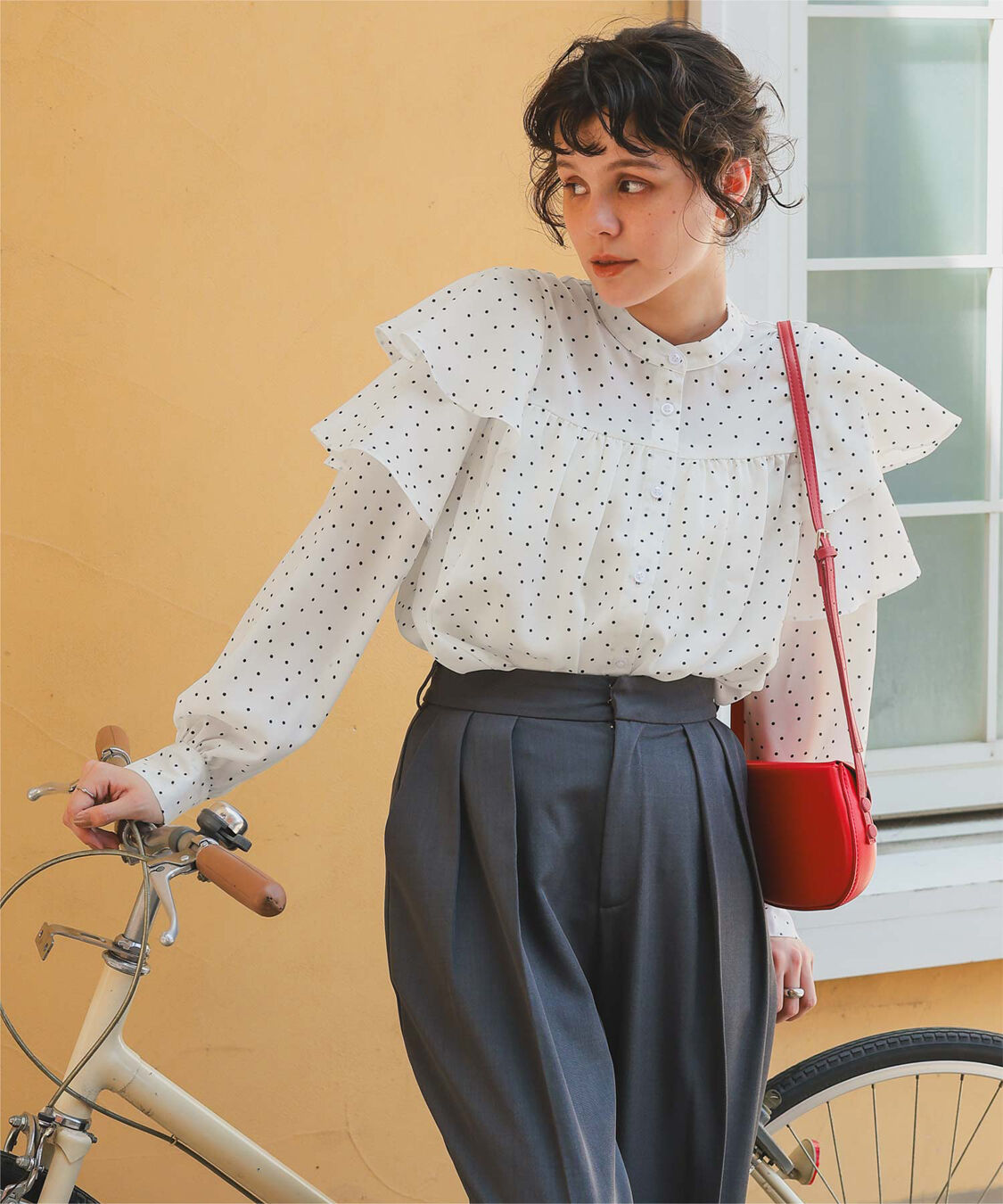 titivate「スリーブフレアデザインギャザーブラウス」|シャツ・ブラウス|