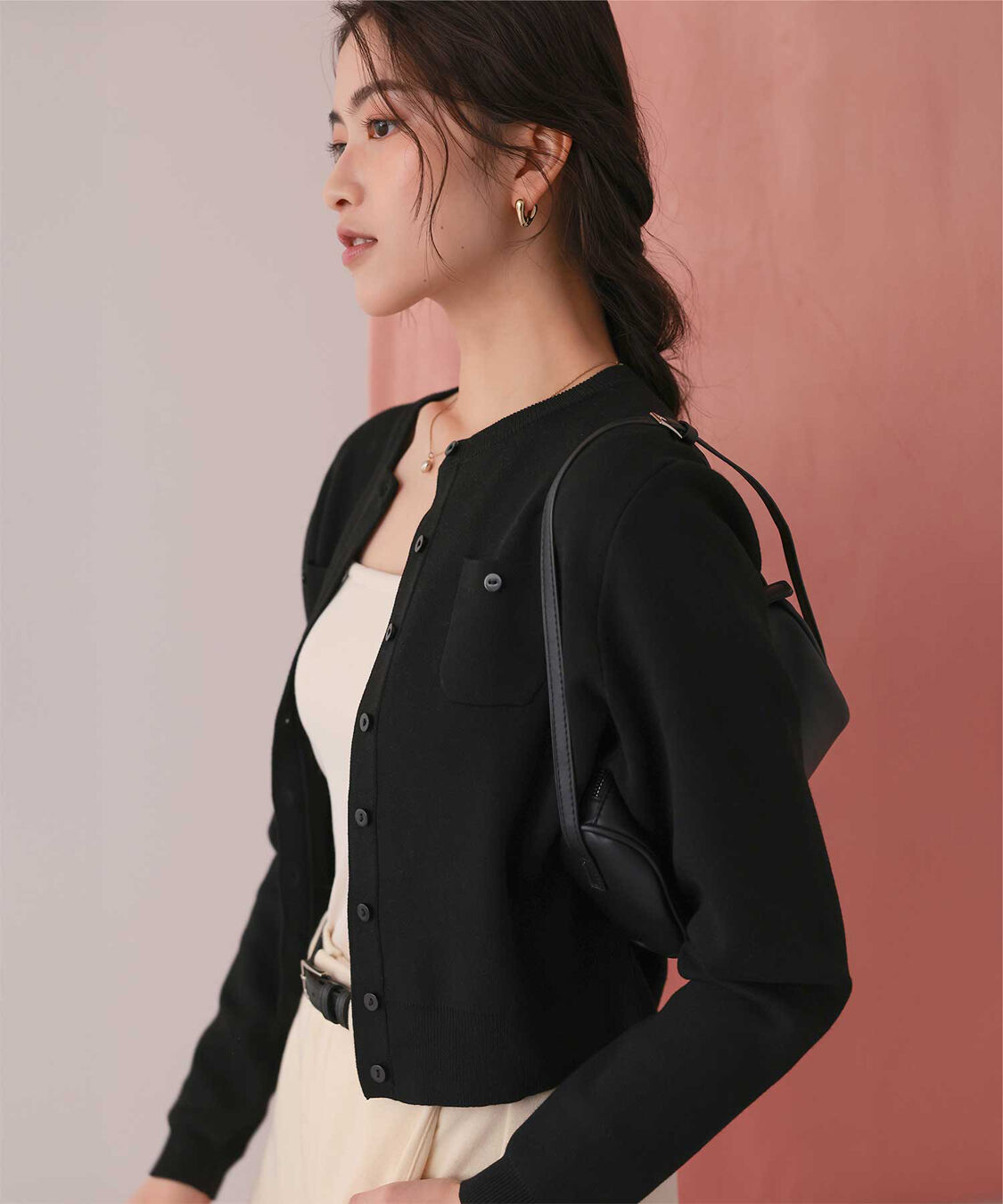 titivate「胸ポケットニットカーディガン」|ニット・セーター|