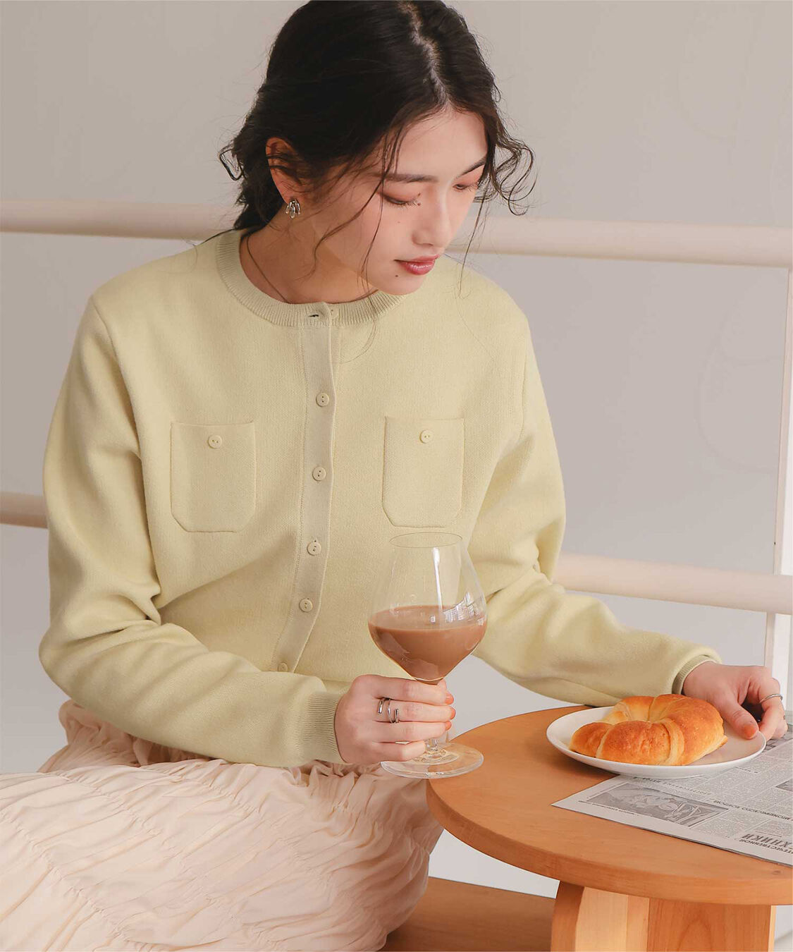 titivate「胸ポケットニットカーディガン」|ニット・セーター|