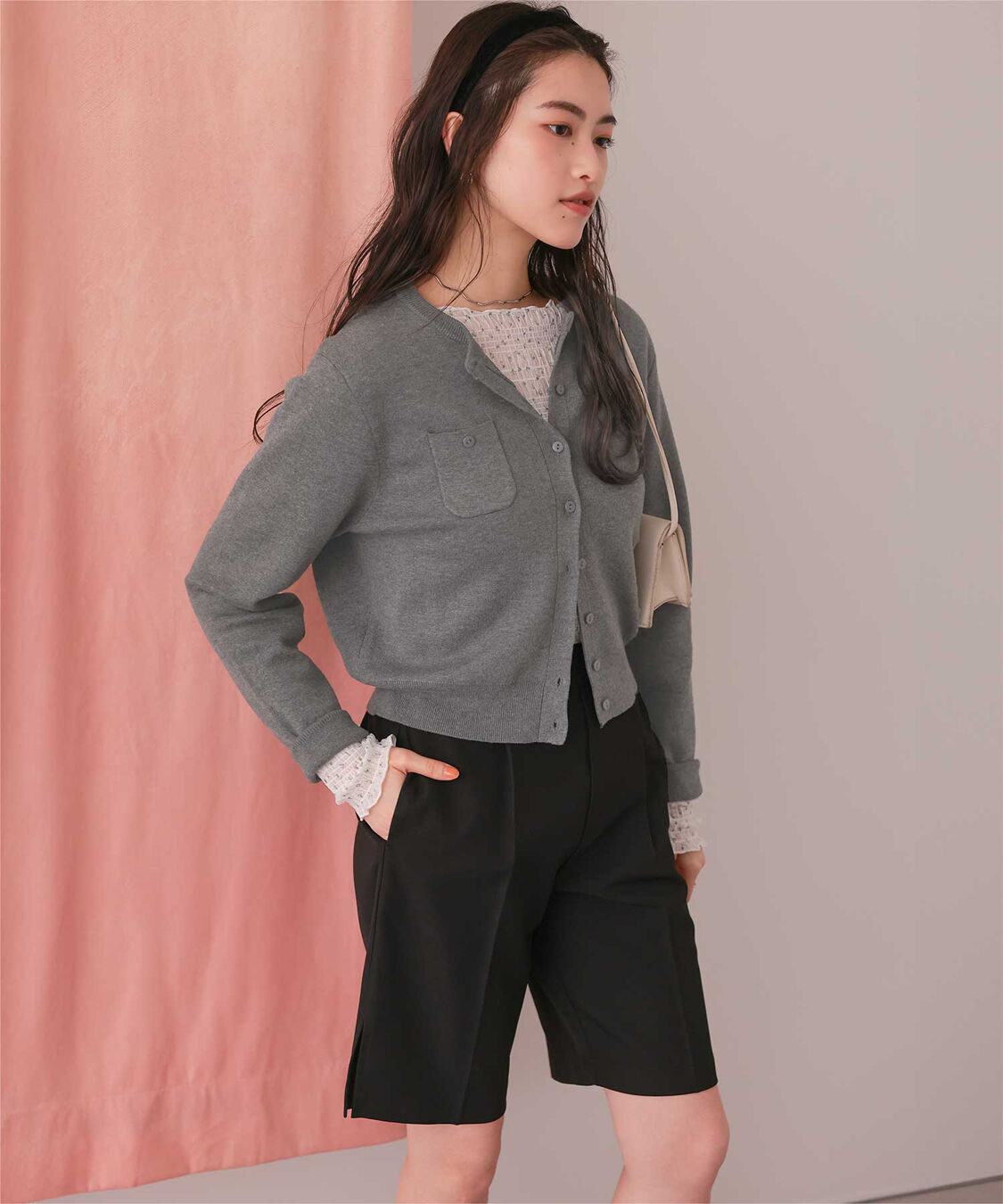 titivate「胸ポケットニットカーディガン」|ニット・セーター|