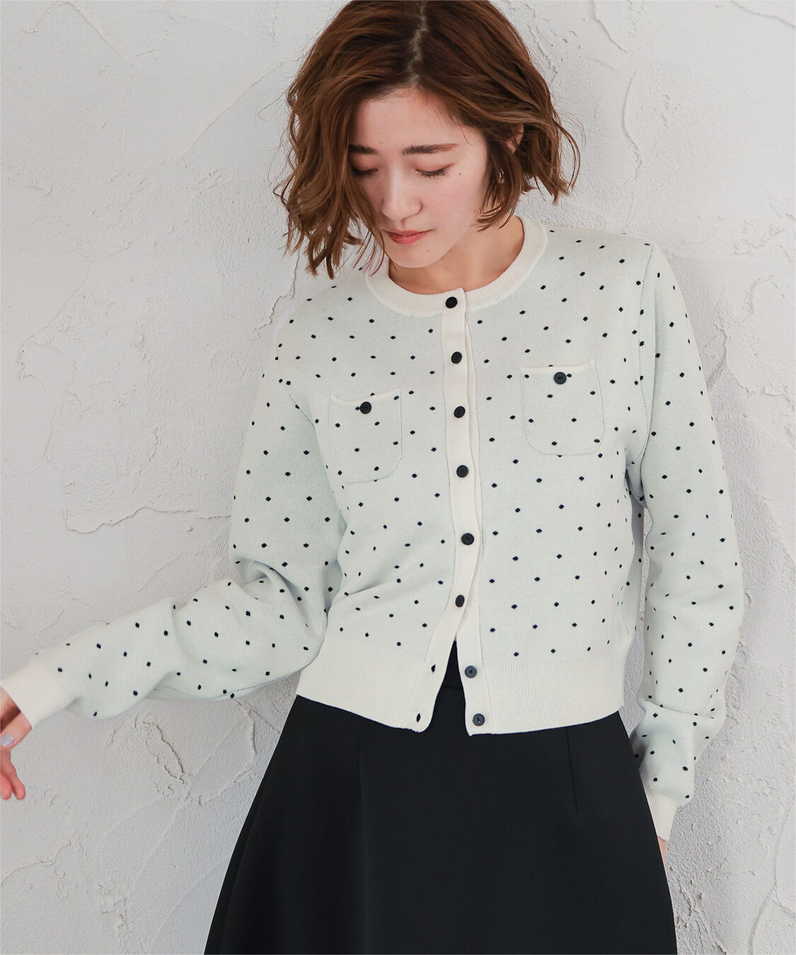 ur's「胸ポケットニットカーディガン」|ニット・セーター|ドット2