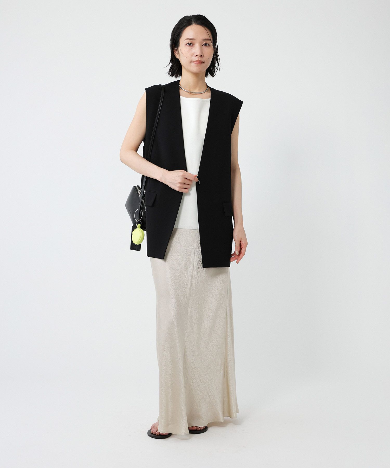 BABYLONE「コットンダブルクロスジレ」|テーラードジャケット|