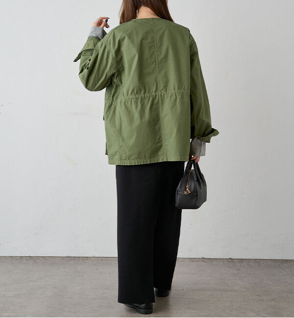  「【リバイバル】ノーカラーミリタリージャケット」|テーラードジャケット|