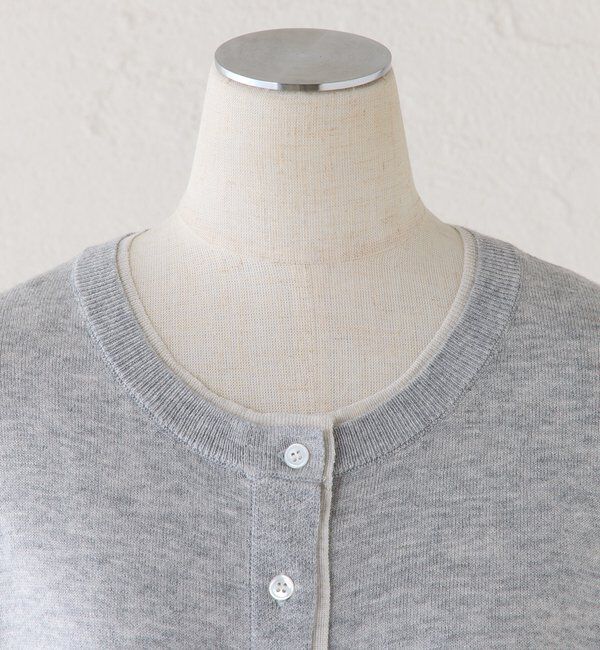  「レイヤード風配色ニットカーディガン」|カーディガン|