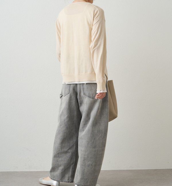  「レイヤード風配色ニットカーディガン」|カーディガン|