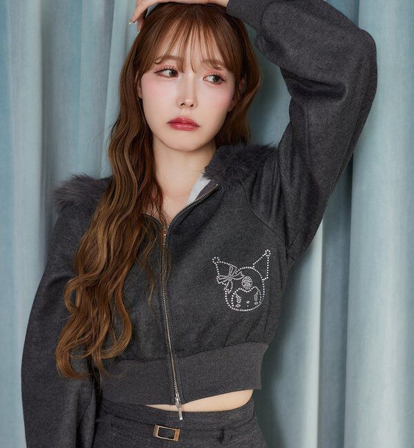  「【マイメロディ／クロミコラボ】ファー付きパーカー」|パーカー|