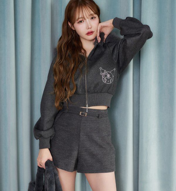  「【マイメロディ／クロミコラボ】ファー付きパーカー」|パーカー|