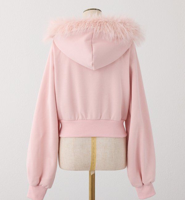  「【マイメロディ／クロミコラボ】ファー付きパーカー」|パーカー|