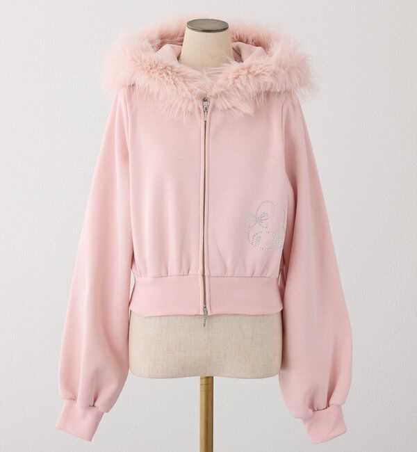  「【マイメロディ／クロミコラボ】ファー付きパーカー」|パーカー|