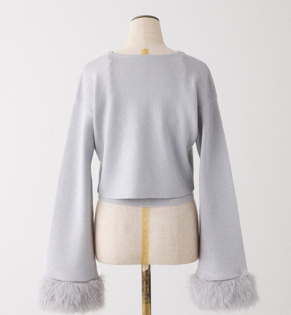  「【Twinkle Collection】袖ファーボレロ+キラキラビスチェSET」|ニット・セーター|