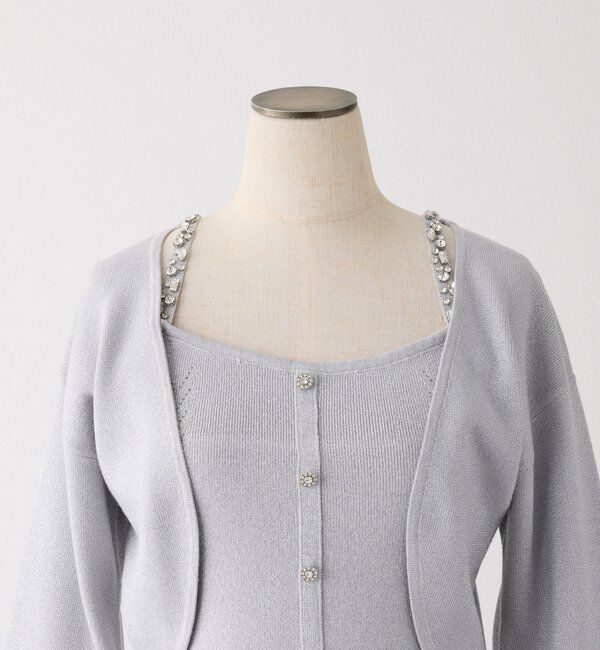  「【Twinkle Collection】袖ファーボレロ+キラキラビスチェSET」|ニット・セーター|