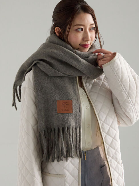 Te chichi「フリンジカラーマフラー」|その他|グレー