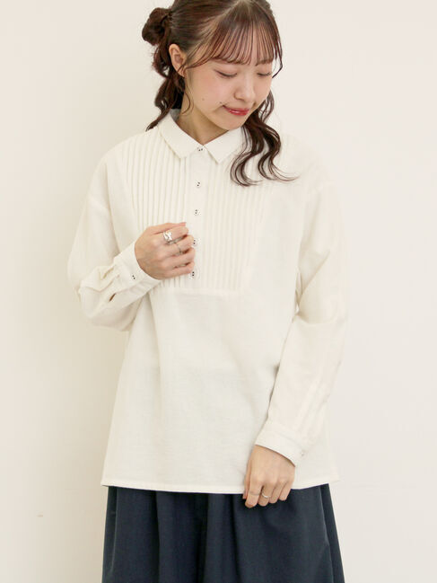 Samansa Mos2「切替ピンタックブラウス」|シャツ・ブラウス|