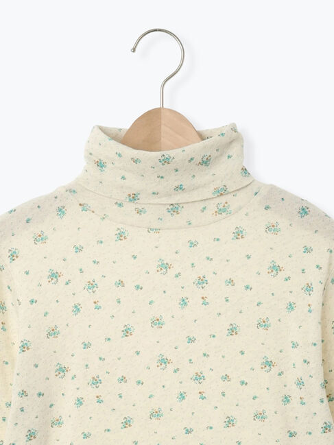 Samansa Mos2「【吸湿発熱】ベア天花柄タートルネックインナー」|Tシャツ・カットソー|