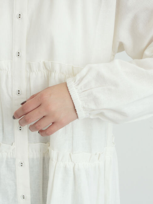 Samansa Mos2「柄アソートティアードフリルチュニック」|シャツ・ブラウス|