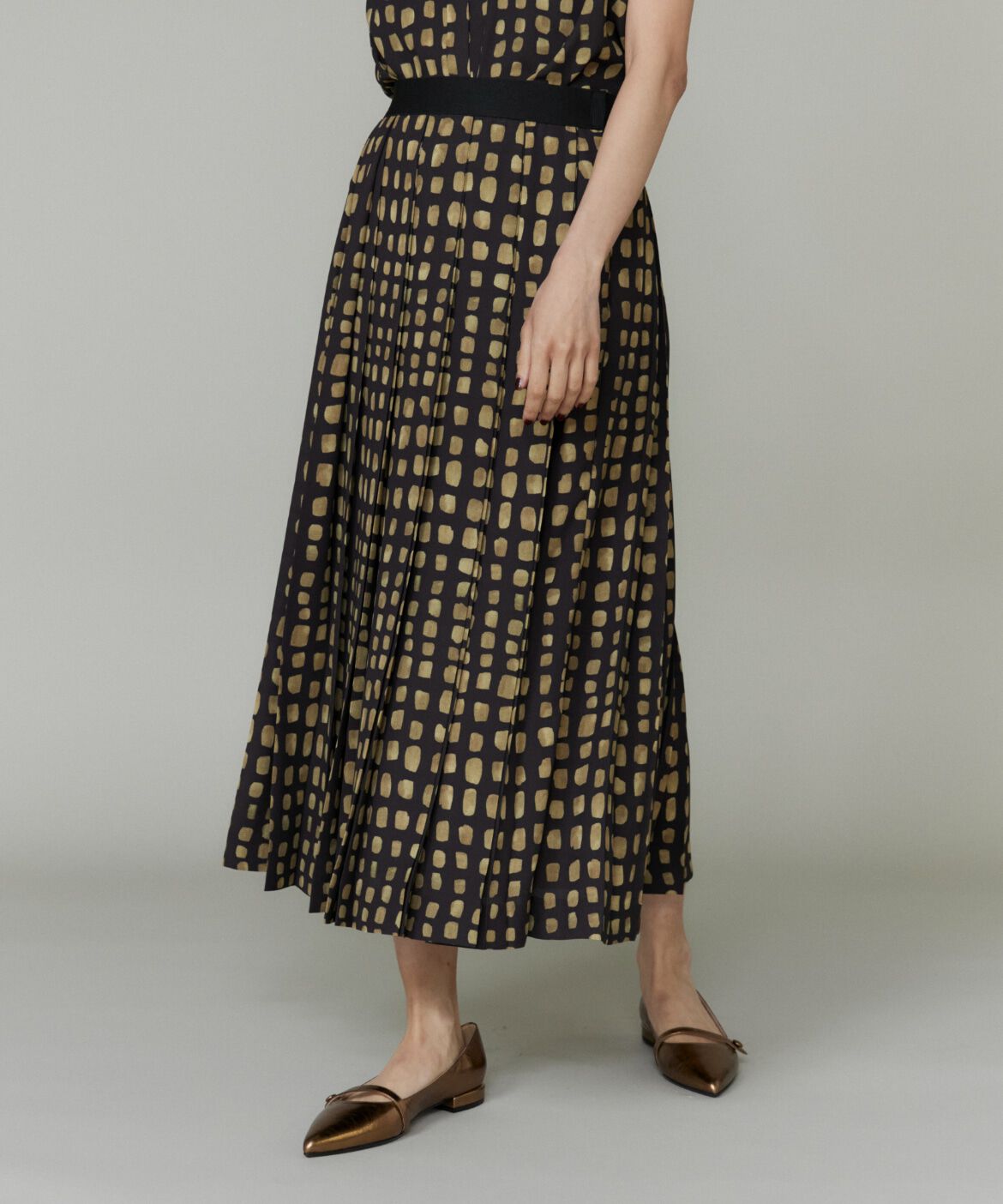 INED「デフォルメチェックプリントスカート」|スカート|