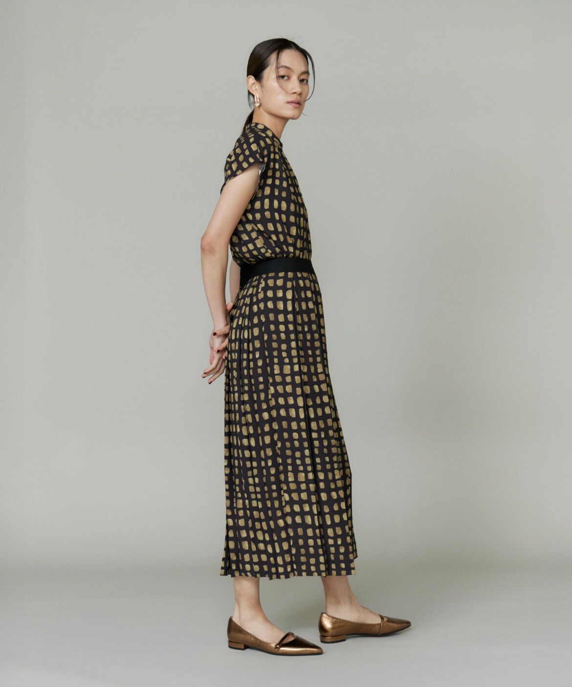 INED「デフォルメチェックプリントスカート」|スカート|