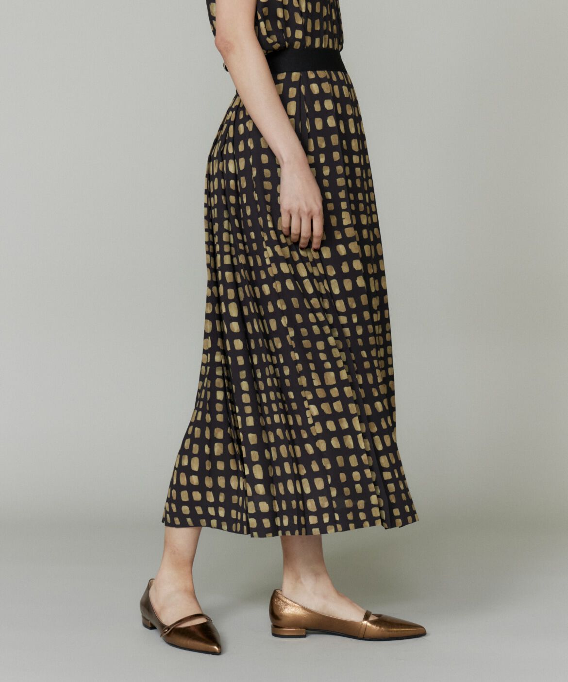 INED「デフォルメチェックプリントスカート」|スカート|