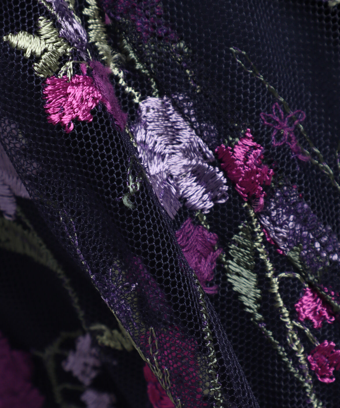 Maglie le cassetto「《M Maglie le cassetto》エンブロイダリーチュールロングドレス」|ワンピース|