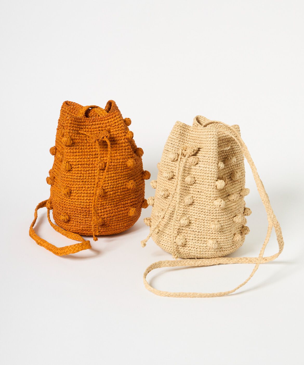 INED「《FAVORITE》ラフィアショルダーバッグ NELIA《Camalya》」|かごバッグ|