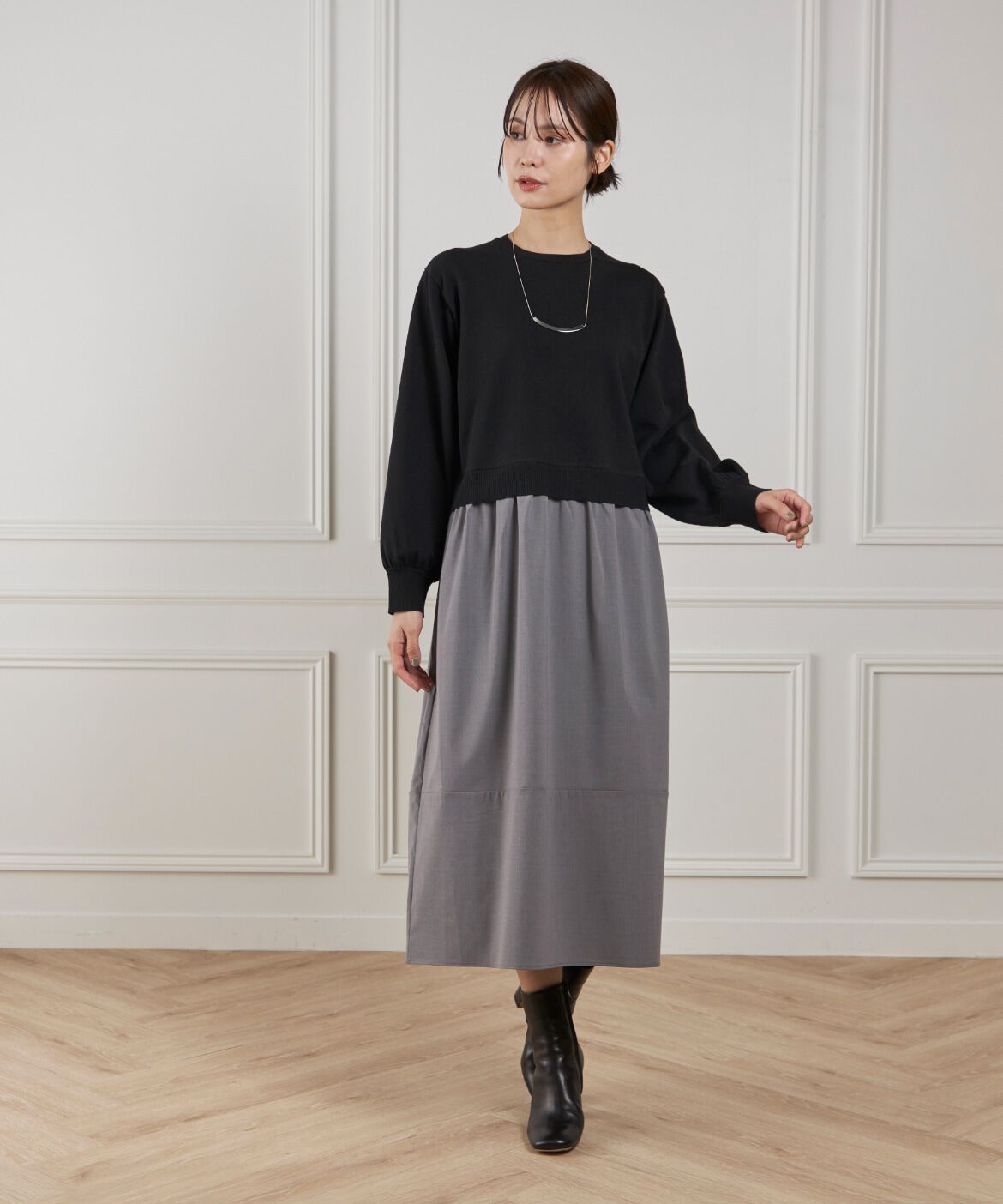 Le Souk「異素材コンビネーションワンピース」|ワンピース|