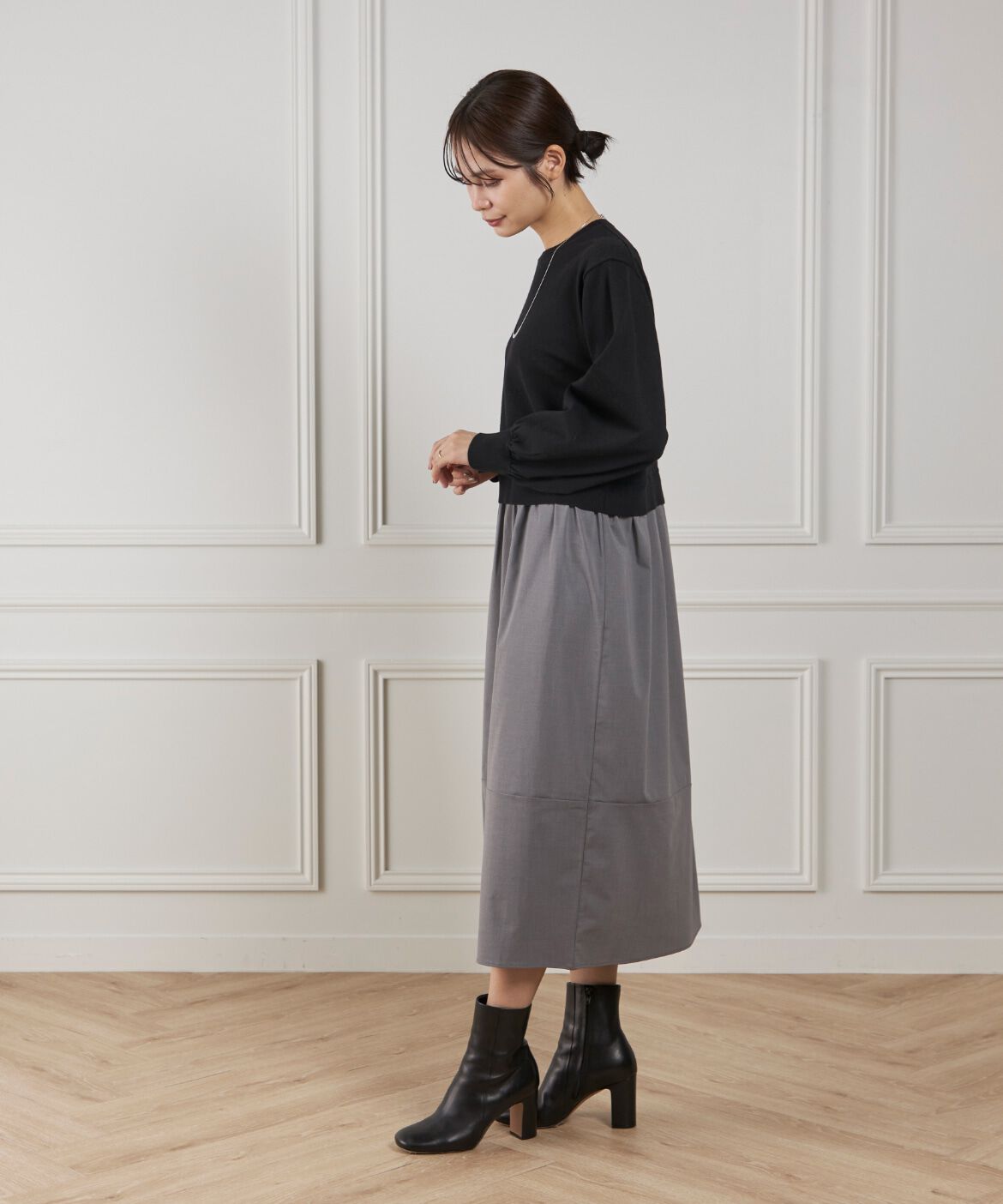 Le Souk「異素材コンビネーションワンピース」|ワンピース|