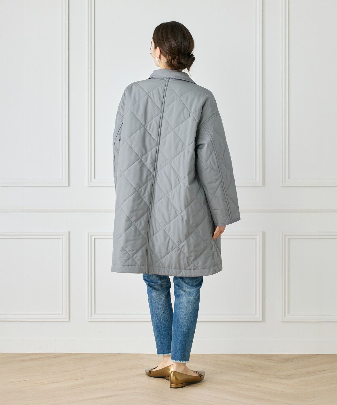 Le Souk「《大きいサイズ》中綿キルティングスタンドコート《LIMONTA EAST》」|ピーコート|