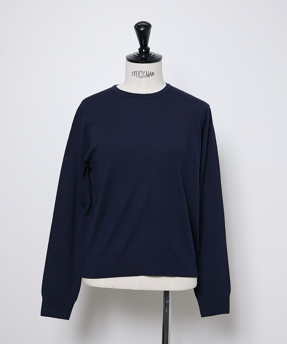 INED「FF30ゲージ クルーネックニット」|ニット・セーター|