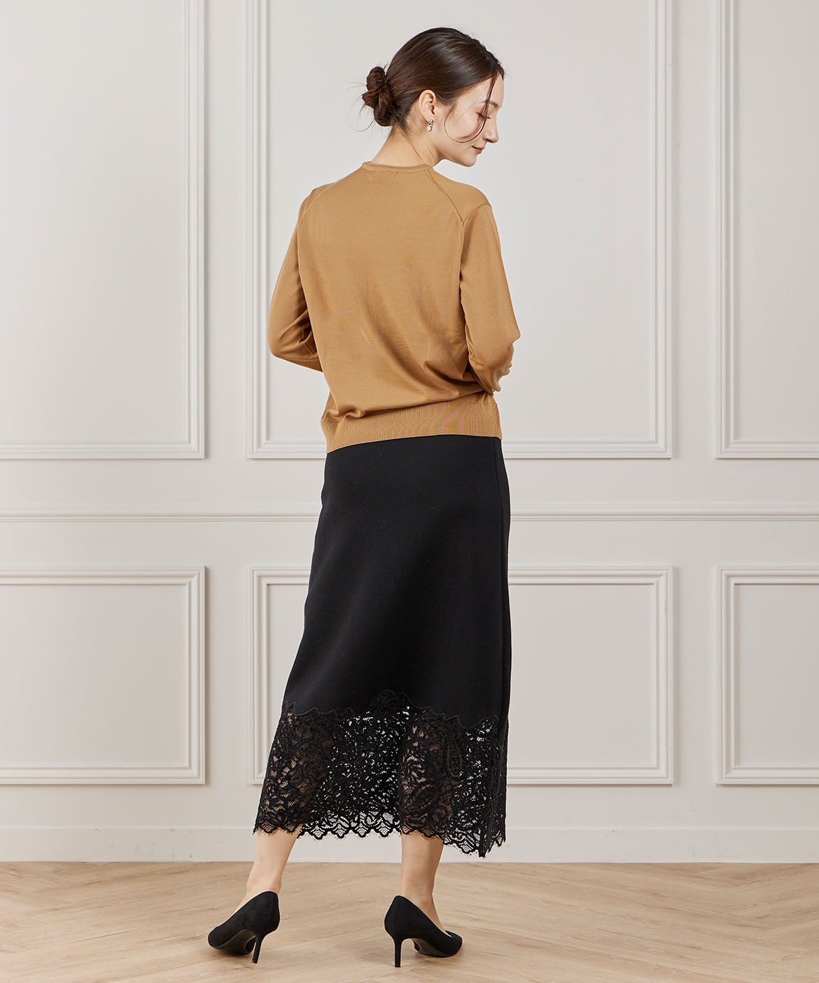 INED「FF30ゲージ クルーネックニット」|ニット・セーター|