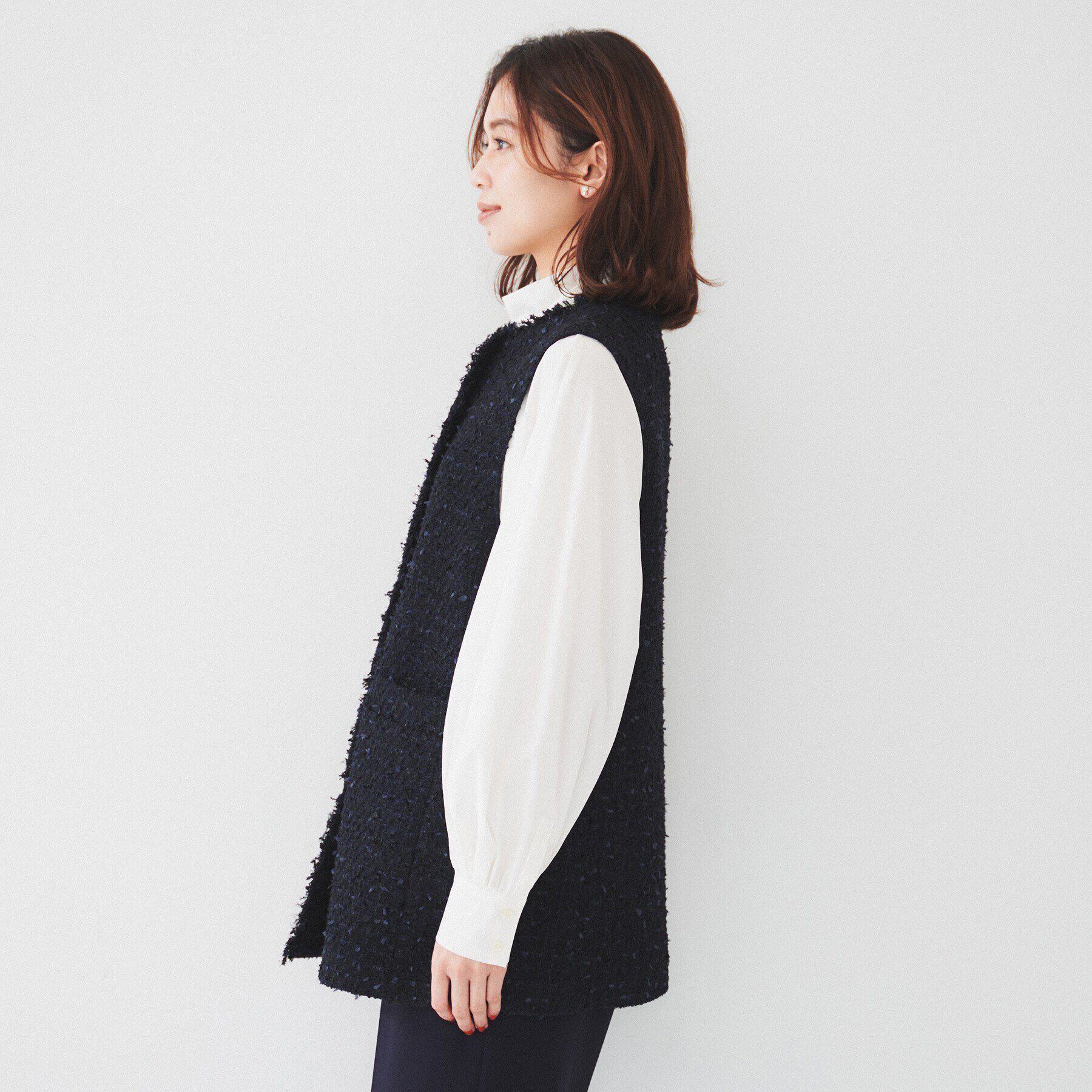 UNTITLED「ファンシーツイードジレ」|ベスト・ジレ|