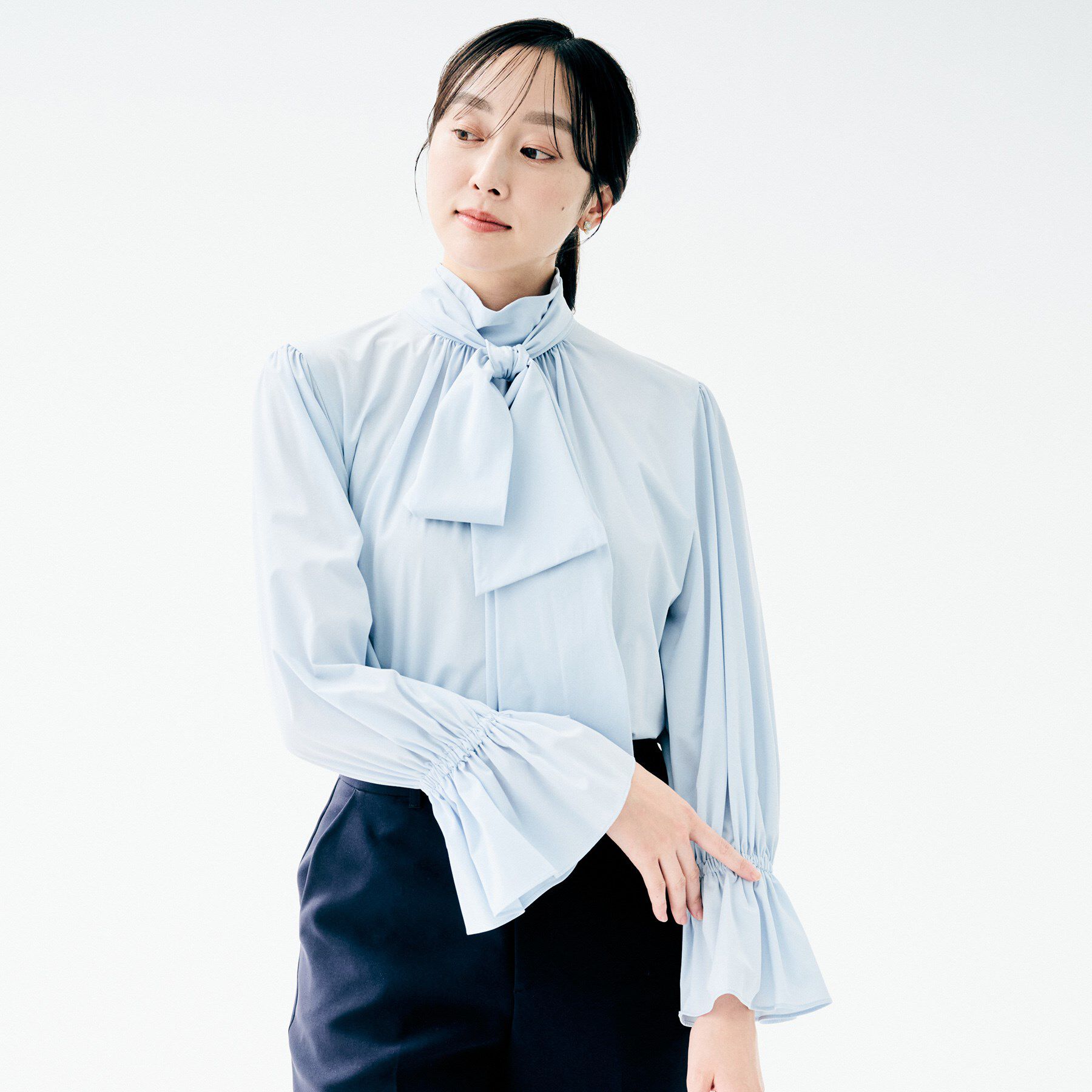 UNTITLED「【UV機能/はっ水/セレモニー】2WAYボウタイブラウス」|シャツ・ブラウス|