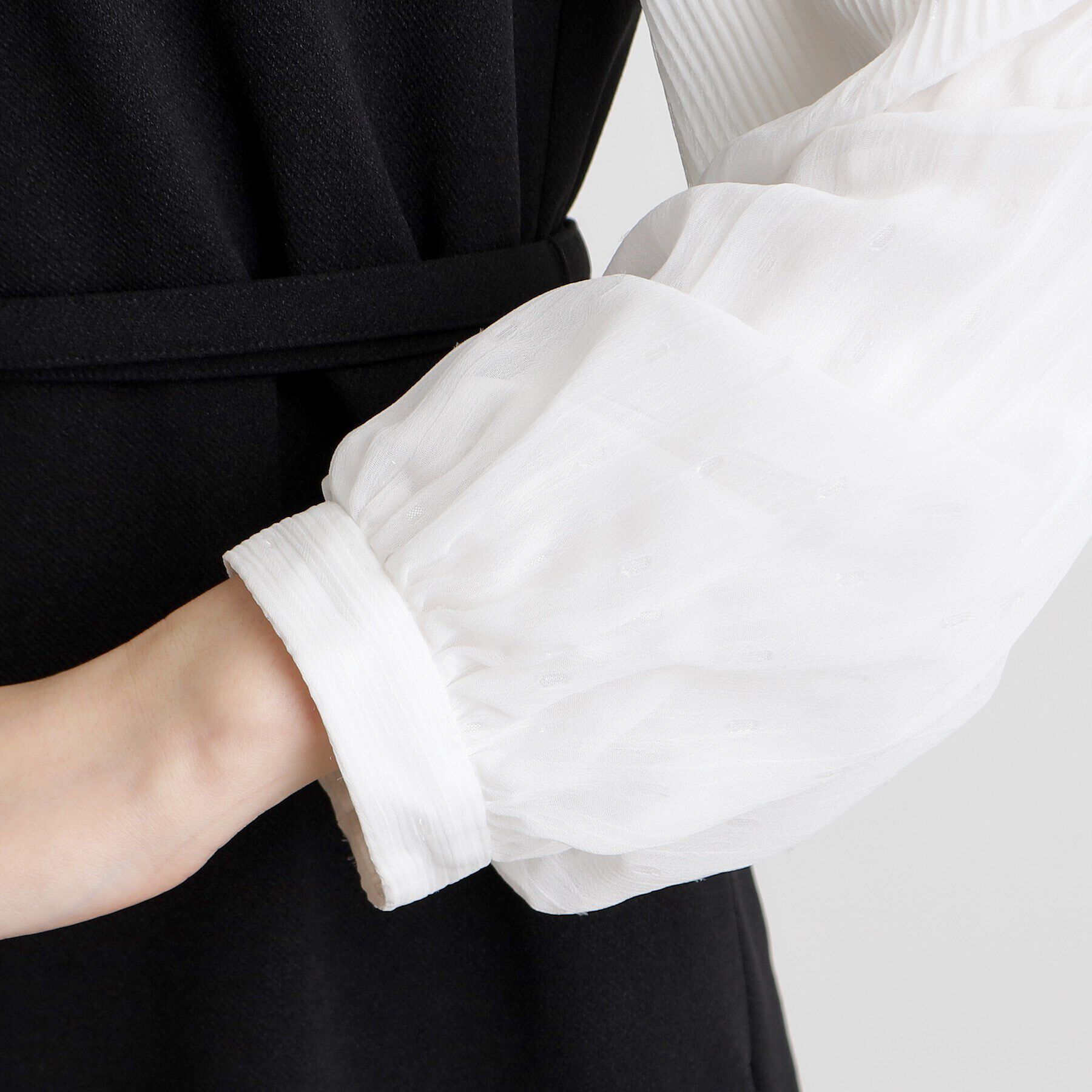 grove「ベルト付き袖プリーツサックワンピース」|ワンピース|