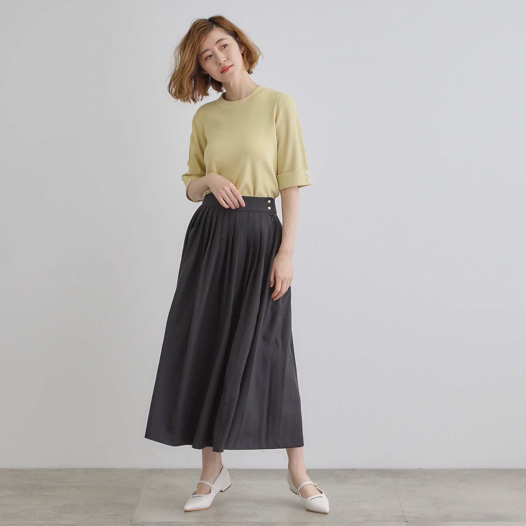 grove「【ひんやり多機能】やわらかドライタッチワイドスリーブプルオーバー」|ニット・セーター|