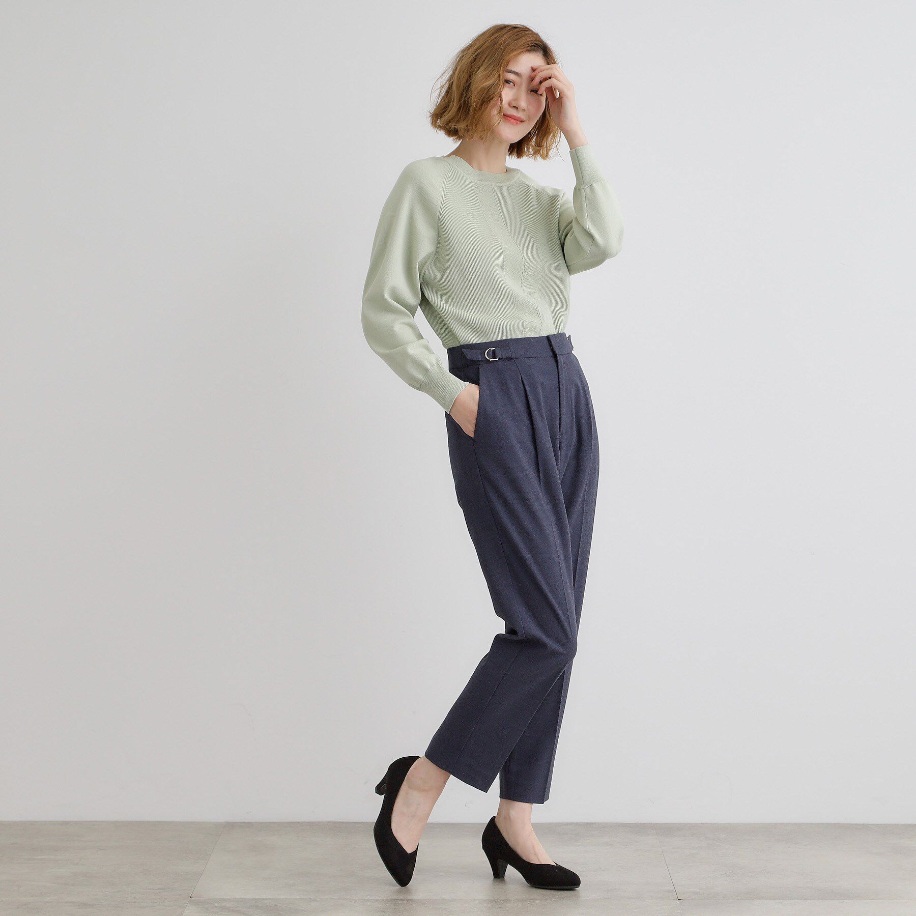 grove「【洗濯機で洗える】2WAYストレッチテーパードパンツ」|その他|