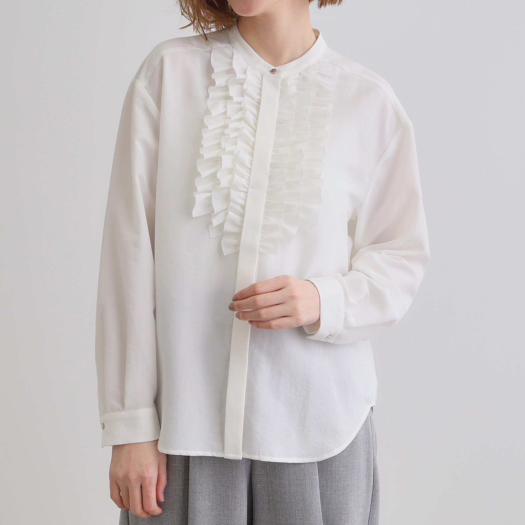 grove「スパンビンテージフリルブラウス」|シャツ・ブラウス|