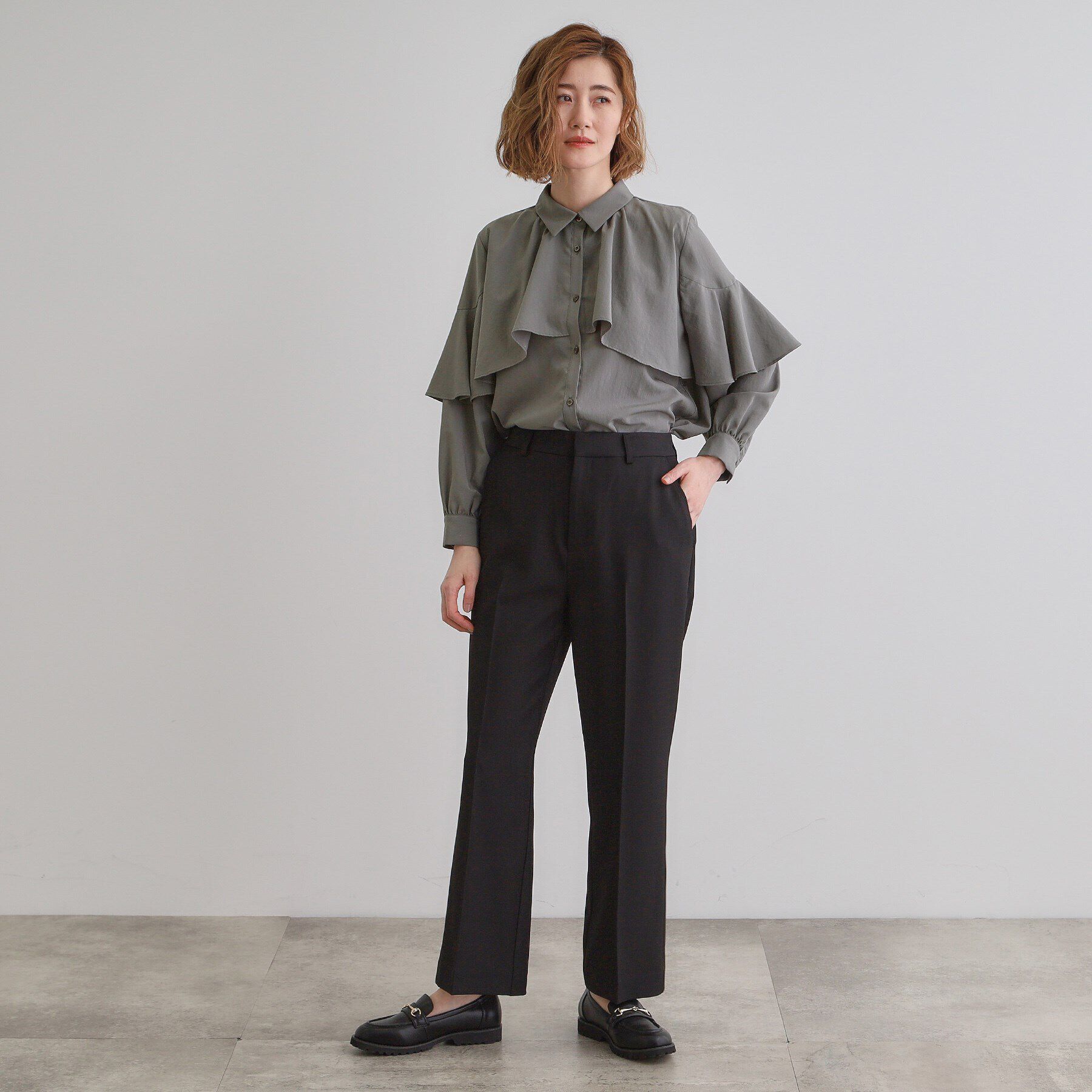 grove「ケープフリルシャツブラウス」|シャツ・ブラウス|
